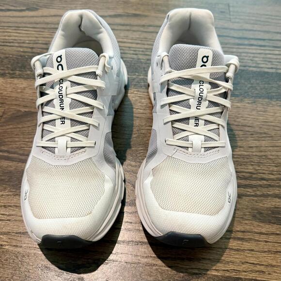 On Women's Cloudrunner White Running Shoes US Size 8 - Picture 5 of 9